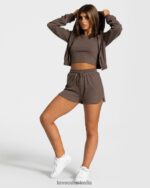 Clothing TEVEO Lounge Zip Hoodie Dark brown Women 2HL08D45 - Image 3