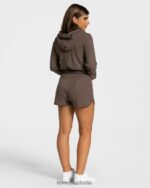 Clothing TEVEO Lounge Zip Hoodie Dark brown Women 2HL08D45 - Image 5