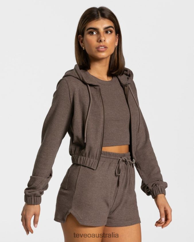 clothing_teveo_lounge_zip_hoodie_dark_brown_women_2hl08d45.jpg Clothing TEVEO Lounge Zip Hoodie Dark brown Women 2HL08D45 - Image 1