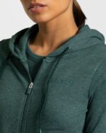 Clothing TEVEO Lounge Zip Hoodie Dark Green Women 2HL08D47 - Image 4
