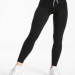 Clothing TEVEO Ribbed Leggings Black Women 2HL08D144