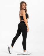 Clothing TEVEO Ribbed Leggings Black Women 2HL08D144 - Image 3