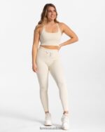 Clothing TEVEO Ribbed Leggings Ivory Women 2HL08D141 - Image 5
