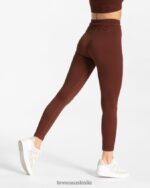 Clothing TEVEO Ribbed Leggings Mahogany Women 2HL08D142 - Image 2