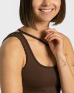 Clothing TEVEO Sassy One Shoulder Bh Brown Women 2HL08D380 - Image 4