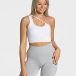 Clothing TEVEO Sassy One Shoulder Bra White Women 2HL08D378