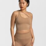 Clothing TEVEO Sassy One Shoulder Top Beige Women 2HL08D431