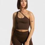 Clothing TEVEO Sassy One Shoulder Top Brown Women 2HL08D432