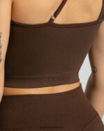 Clothing TEVEO Sassy One Shoulder Top Brown Women 2HL08D432 - Image 4