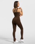 Clothing TEVEO Sassy One Shoulder Top Brown Women 2HL08D432 - Image 5