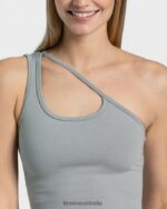 Clothing TEVEO Sassy One Shoulder Top Steel Blue Women 2HL08D434 - Image 4