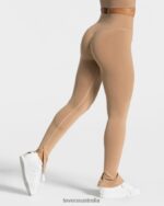 Clothing TEVEO Sassy Slit Leggings Beige Women 2HL08D136 - Image 2