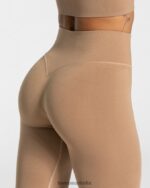 Clothing TEVEO Sassy Slit Leggings Beige Women 2HL08D136 - Image 4