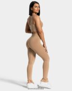 Clothing TEVEO Sassy Slit Leggings Beige Women 2HL08D136 - Image 5