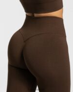 Clothing TEVEO Sassy Slit Leggings Brown Women 2HL08D137 - Image 4