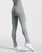 Clothing TEVEO Sassy Slit Leggings Steel blue Women 2HL08D139 - Image 2