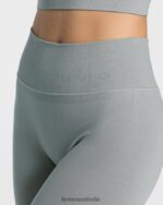 Clothing TEVEO Sassy Slit Leggings Steel blue Women 2HL08D139 - Image 4