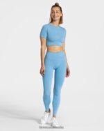 Clothing TEVEO Sensation Crop Top Baby Blue Women 2HL08D441 - Image 3