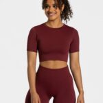 Clothing TEVEO Sensation Crop Top Wine red Women 2HL08D448