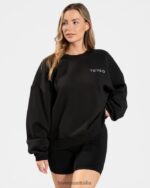 Clothing TEVEO Signature Oversized Sweater Black Women 2HL08D16 - Image 2