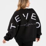 Clothing TEVEO Signature Oversized Sweater Black Women 2HL08D16