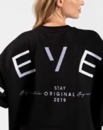 Clothing TEVEO Signature Oversized Sweater Black Women 2HL08D16 - Image 4