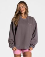 Clothing TEVEO Signature Oversized Sweater Graphite Women 2HL08D13 - Image 2