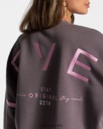 Clothing TEVEO Signature Oversized Sweater Graphite Women 2HL08D13 - Image 4