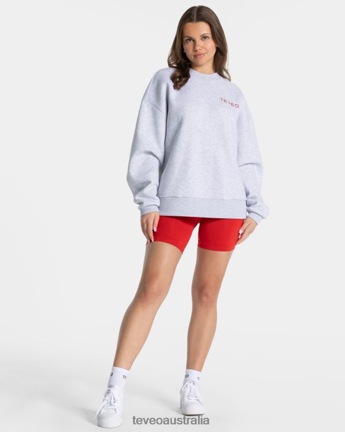 Clothing TEVEO Signature Oversized Sweater Light gray Women 2HL08D7 - Image 3