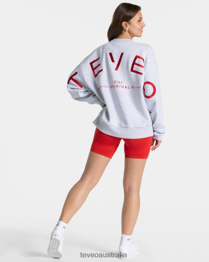 Clothing TEVEO Signature Oversized Sweater Light gray Women 2HL08D7 - Image 5