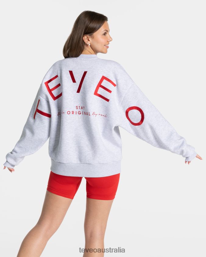 Clothing TEVEO Signature Oversized Sweater Light gray Women 2HL08D7 - Image 1