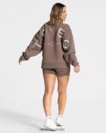 Clothing TEVEO Signature Oversized Sweater Mocha Women 2HL08D14 - Image 5