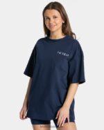 Clothing TEVEO Signature Oversized T-Shirt Dark blue Women 2HL08D463 - Image 2