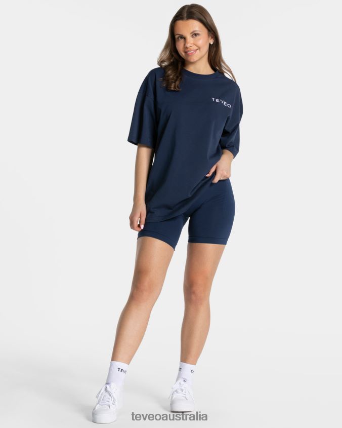 Clothing TEVEO Signature Oversized T-Shirt Dark blue Women 2HL08D463 - Image 3