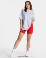 Clothing TEVEO Signature Oversized T-Shirt Light gray Women 2HL08D464 - Image 3