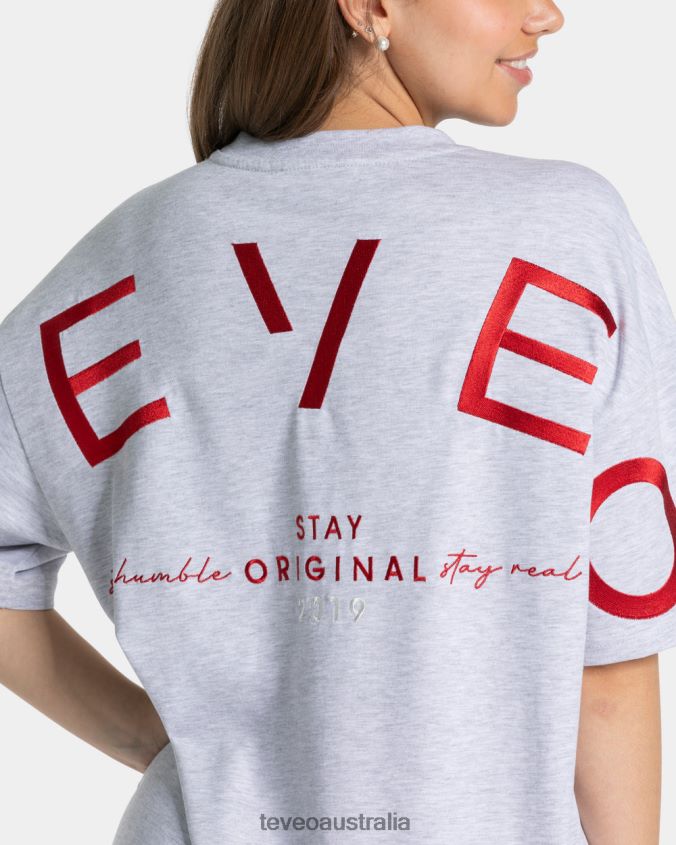 Clothing TEVEO Signature Oversized T-Shirt Light gray Women 2HL08D464 - Image 4