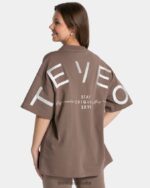 Clothing TEVEO Signature Oversized T-Shirt Mocha Women 2HL08D468