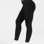 Clothing TEVEO Signature Scrunch Leggings Black Women 2HL08D65