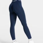 Clothing TEVEO Signature Scrunch Leggings Dark blue Women 2HL08D64