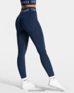Clothing TEVEO Signature Scrunch Leggings Dark blue Women 2HL08D64