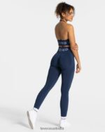 Clothing TEVEO Signature Scrunch Leggings Dark blue Women 2HL08D64 - Image 5
