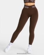 Clothing TEVEO Signature Scrunch Leggings Dark brown Women 2HL08D61 - Image 2
