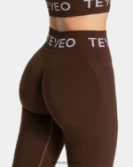 Clothing TEVEO Signature Scrunch Leggings Dark brown Women 2HL08D61 - Image 4