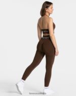 Clothing TEVEO Signature Scrunch Leggings Dark brown Women 2HL08D61 - Image 5