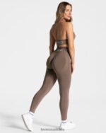 Clothing TEVEO Signature Scrunch Leggings Mocha Women 2HL08D68 - Image 5