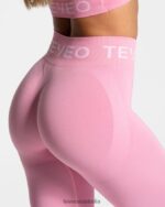 Clothing TEVEO Signature Scrunch Leggings Pink Women 2HL08D66 - Image 4