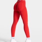 Clothing TEVEO Signature Scrunch Leggings Red Women 2HL08D60