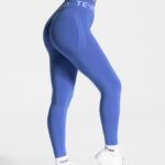 Clothing TEVEO Signature Scrunch Leggings Royal blue Women 2HL08D67