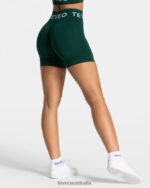 Clothing TEVEO Signature Scrunch Short Dark green Women 2HL08D188