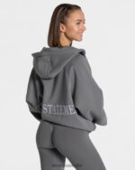 Clothing TEVEO Statement Oversized Jacket Graphite Women 2HL08D23 - Image 2